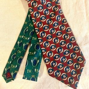 VINTAGE TOMMY HILFIGER TIE 100% silk SAILBOAT